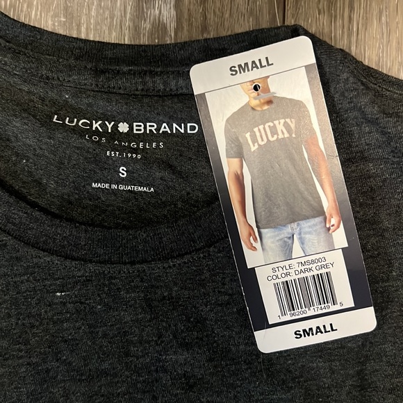Men’s dark grey Lucky Brand T-shirt - Picture 4 of 5